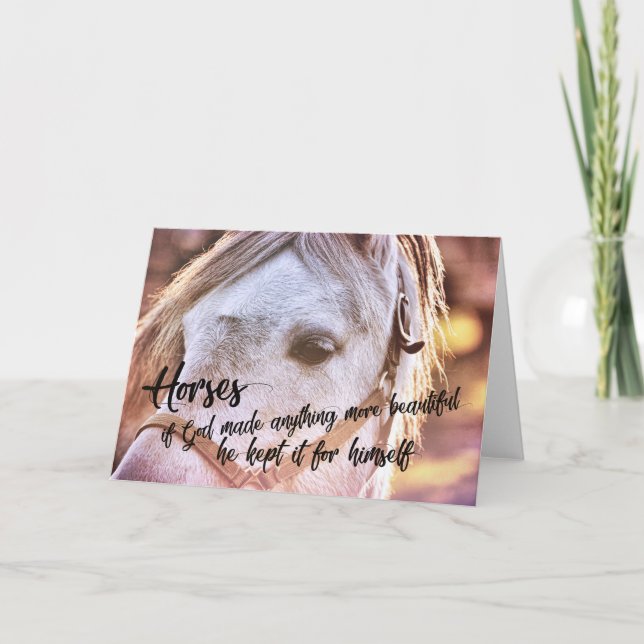 PONY AT SUNSET-gratulationskort Tack Kort (Framsida)