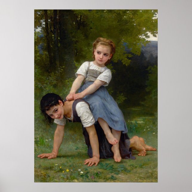 Pony-Back Ride av William-Adolphe Bouguereau Poster (Framsidan)