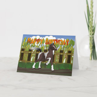 Pony Birthday Card - Birthday Card with Cute Pony Kort