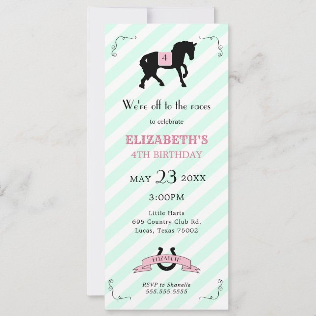 Pony Birthday-inbjudan Inbjudningar (Framsida)