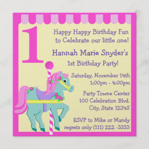 Pony/Birthday Inbjudningar