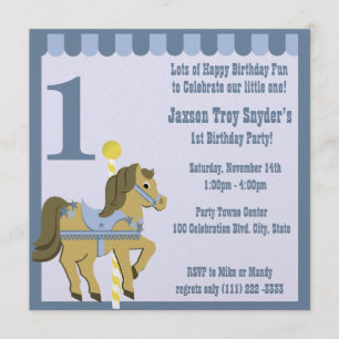Pony/Birthday Inbjudningar
