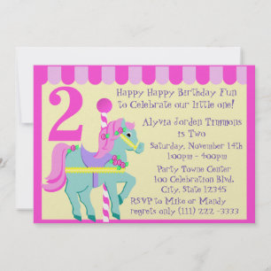 Pony/Birthday Inbjudningar
