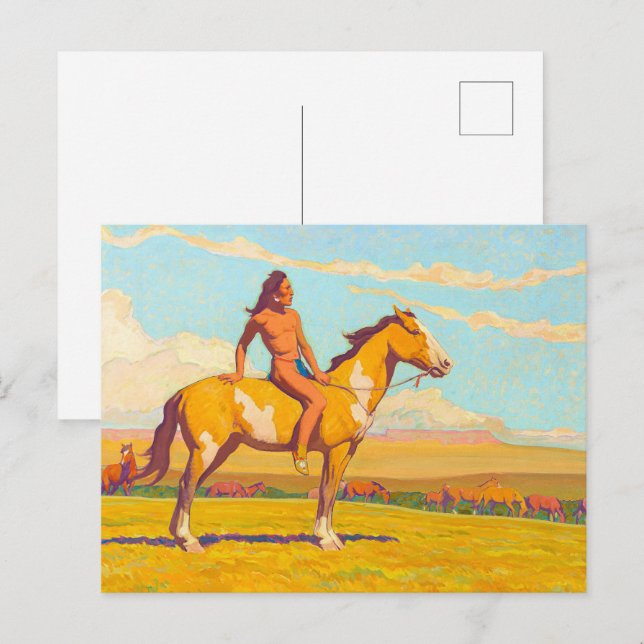 Pony Boy 1920 av Maynard Dixon Vykort (Fram/baksida)
