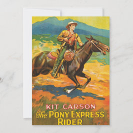 Pony Express 🌄 Kit Carson Historic Cowboyvintage Inbjudningar