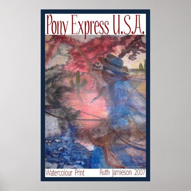 PONY EXPRESS U.S.A. POSTER (Framsidan)