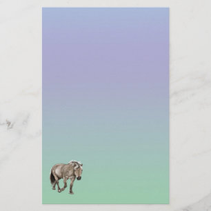 Pony Horse Pastel Stationery Papper
