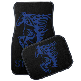 Pony Horse Stallion Steed Lightning Blue Line Art Bilmatta