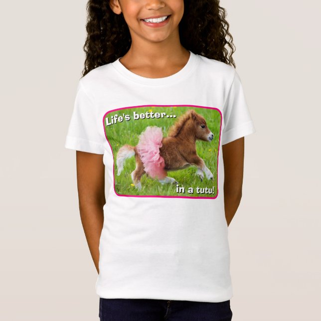 Pony i Tutu T Shirt (Framsida)