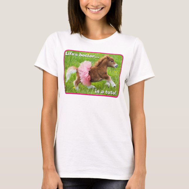 Pony i Tutu T Shirt (Framsida)