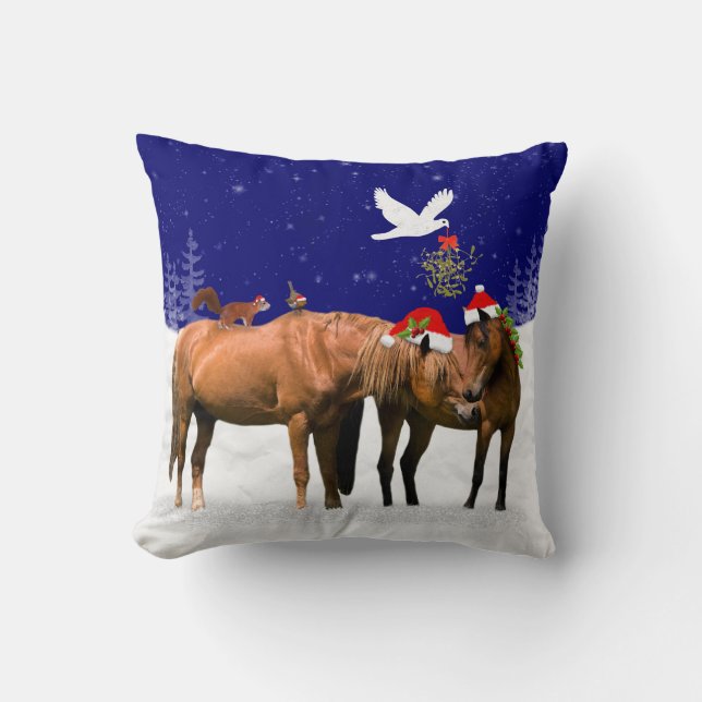 Pony jul Party Pillow Kudde (Framsida)