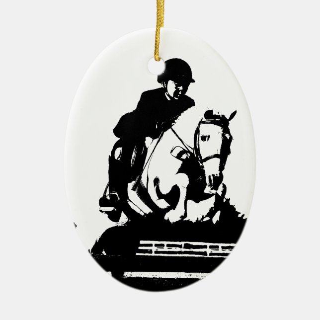 Pony Jumpingbu Julgransprydnad Keramik (Framsidan)