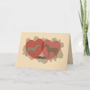 Pony Kärlek Valentine Day Greeting Card Helgkort