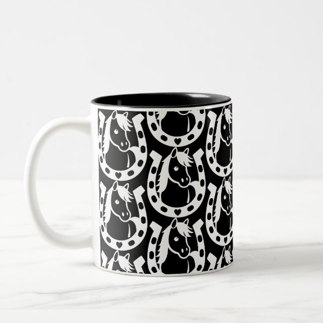 Pony Klubb Rider Två-Tonad Mugg (Vänster)