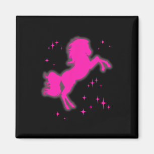 Pony och Heels Älskare Rosa Girls Klubbs Disco Bir Magnet