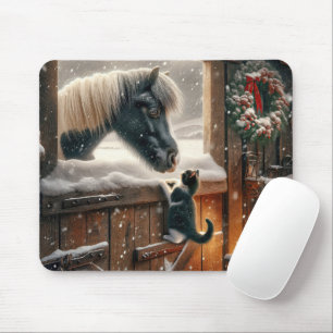 Pony och Kitten på julbarn Musmatta