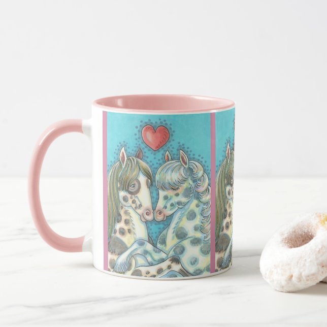 Pony Passion CUMBO HORSE MUGG Rosa Trim (Med munk)