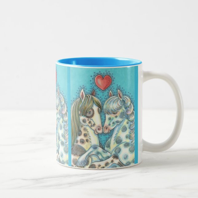 Pony Passion HORSE MUGG 2 Tone Lite Blue *Anpassa (Höger)