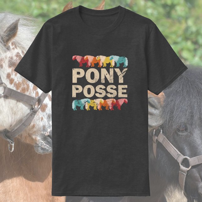 Pony Posse | Funny Vintage Horse T Shirt (Skapare uppladdad)
