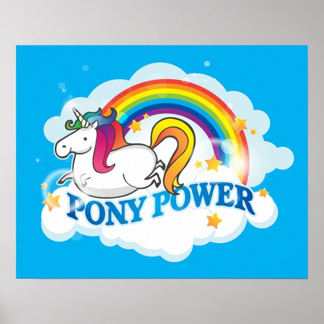 Pony Power Unicorn Poster (Framsidan)