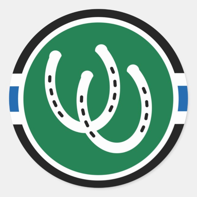 Pony Pride Flag  Runt Klistermärke (Framsida)