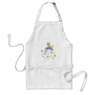 Pony Rainbow Lycklig Clouds Kitchen Apron Förkläde