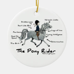 Pony Rider Julgransprydnad Keramik