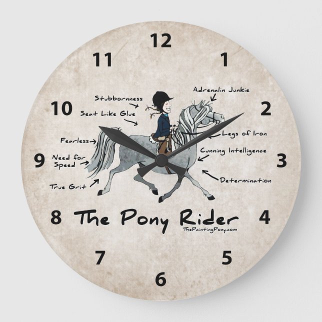 Pony Rider Stor Klocka (Framsida)