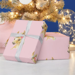 Pony Rosa Wrapping Papper Presentpapper