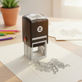 Pony Self-inking Frimärke Självfärgande Stämpel