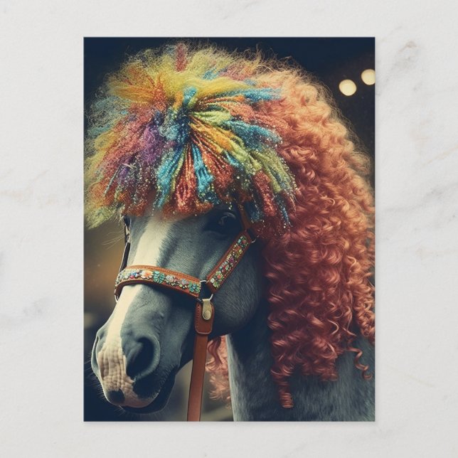 Pony with Clown Hair Vykort (Framsida)