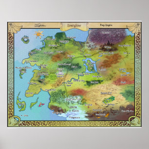 Ponyfinder Everglow kartaaffisch Poster