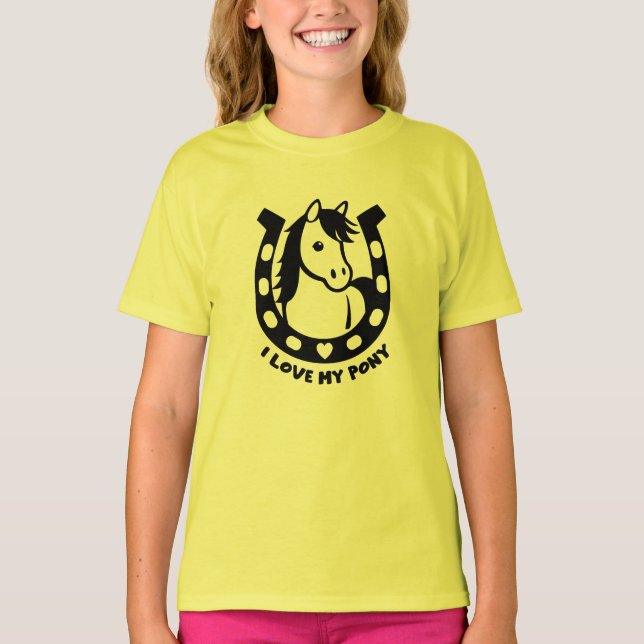 Ponyklubbryttare T Shirt (Framsida)