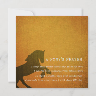 PONYPRAYER 5,25 x 5,25-kort Inbjudningar