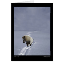 Ponys tågkort hälsningskort