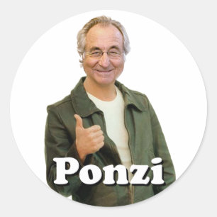 PONZI-klistermärke Runt Klistermärke