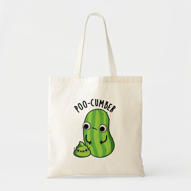 Poo-cumber Funny Cucumber Pun Tygkasse (Framsidan)