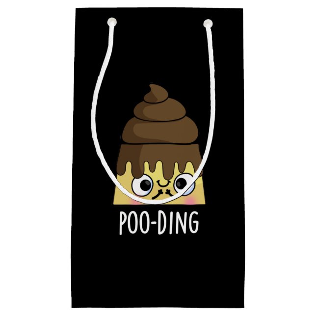 Poo-ding Funny Poop Pudding Pun Mörk BG (Framsidan)