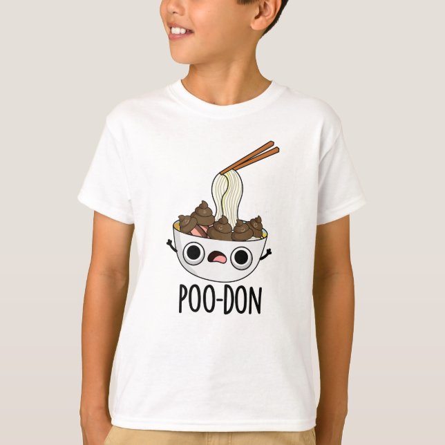 Poo-don Rollig Udon Skämt  T Shirt (Framsida)