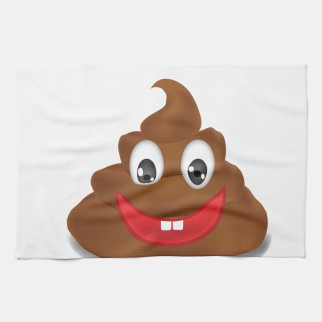 poo emojis kökshandduk (Horisontell)