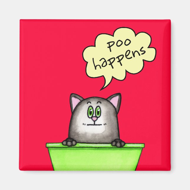 Poo Happens Magnet (Framsidan)