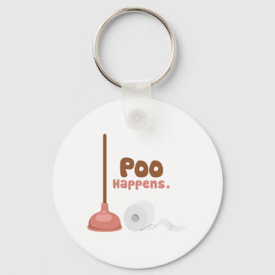 Poo Happens Nyckelring