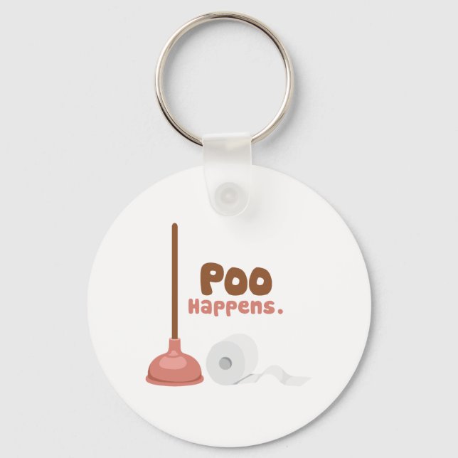 Poo Happens Nyckelring (Framsida)