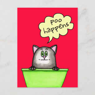 Poo Happens vykort
