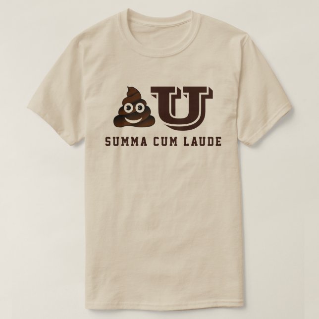 Poo U Summa Cum Laude Tee Shirt (Design framsida)
