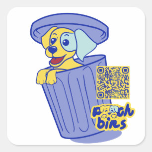 Pooch Tunna Sticker Labrador Fyrkantigt Klistermärke