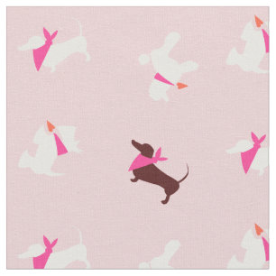 Pooches i Rosa ros Bud Tyg
