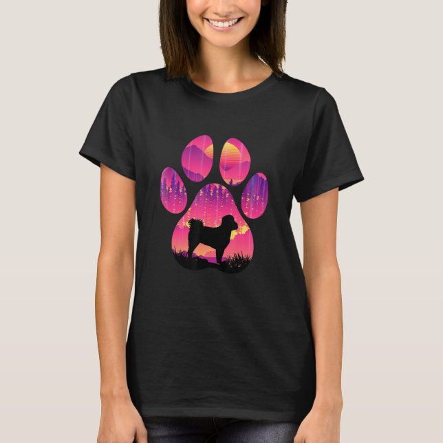 Poochon Paw Mom Dad Dog  Women Men T Shirt (Framsida)