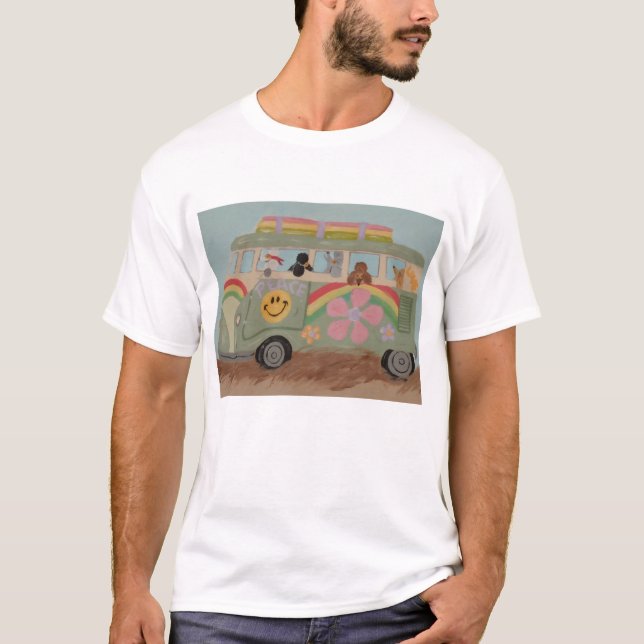 Poodlar i Hippobilen T Shirt (Framsida)