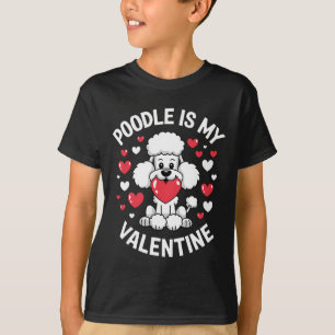Poodle Alla hjärtans dag Sött valentinpresentdesig T Shirt